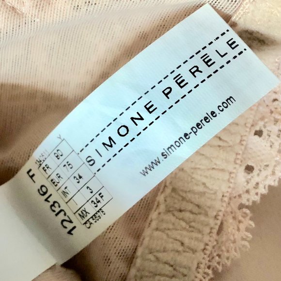 New NWT Simone Perele Caressance 3D Plunge Bra Nude Peau Rose 34F - Picture 12 of 16